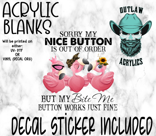 Out Of Order Acrylic & Decal Set