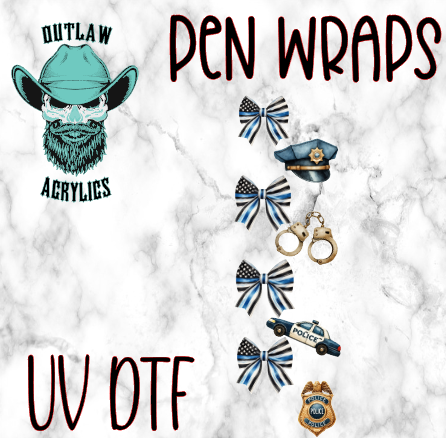 Police Pen Wrap UV-DTF