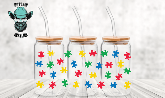 Autism Puzzle Pieces Wrap