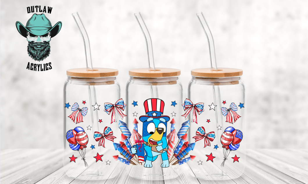 Blue-y Fireworks Wrap