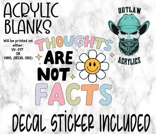 Thoughts Are Not Facts Acrylic & Decal Set
