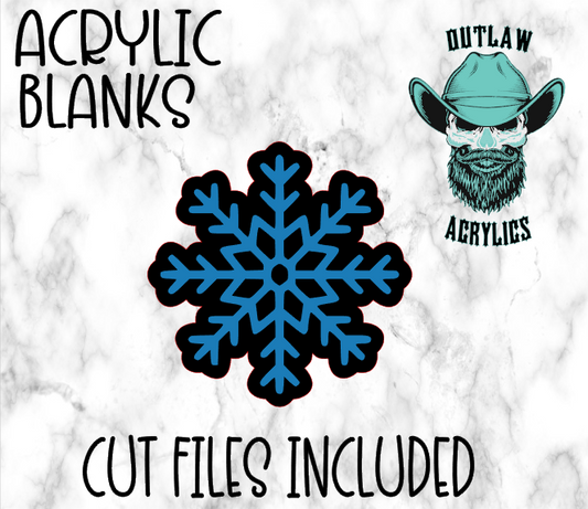 Snowflake Badge Reel Acrylic