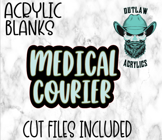 Medical Courier Badge Reel Acrylic