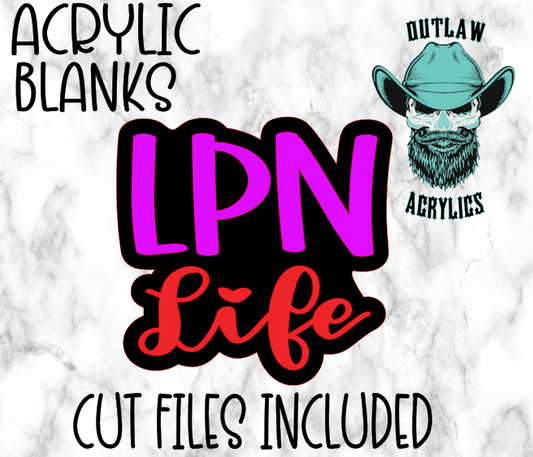 LPN Life Badge Reel Acrylic