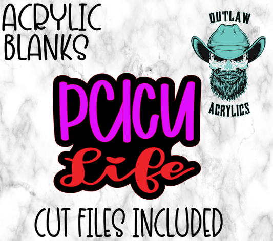 PCICU Life Badge Reel Acrylic