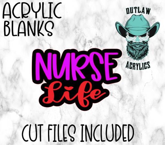 NURSE Life Badge Reel Acrylic