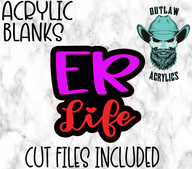 ER Life Badge Reel Acrylic