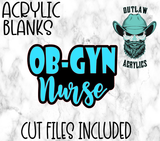 OB-GYN Nurse Badge Reel Acrylic