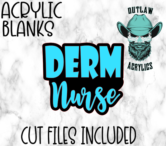 DERM Nurse Badge Reel Acrylic