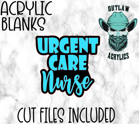URGENT CARE Nurse Badge Reel Acrylic