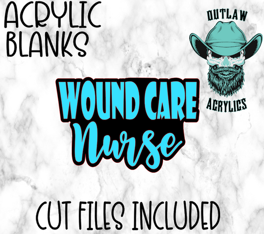 WOUND CARE Nurse Badge Reel Acrylic