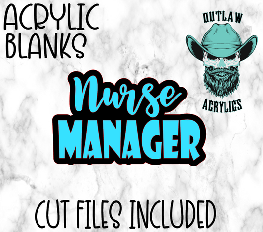 Nurse Manager Badge Reel Acrylic
