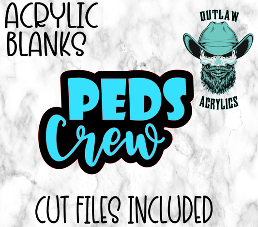 PEDS Crew Badge Reel Acrylic