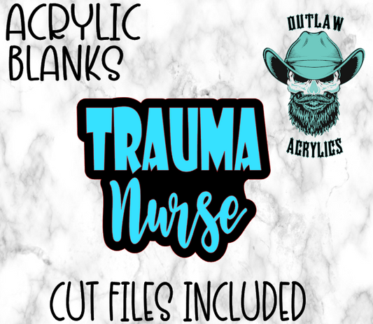 TRAUMA Nurse Badge Reel Acrylic