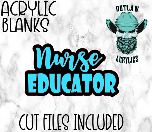 Nurse Educator Badge Reel Acrylic