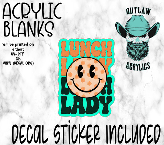 Retro Lunch Lady Acrylic & Decal Set