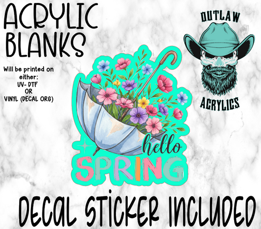 Hello Spring Acrylic & Decal Set