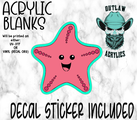 Peach Acrylic & Decal Set