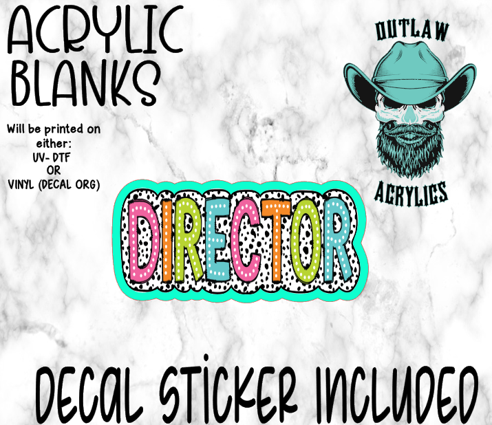 Director Acrylic & Decal Set