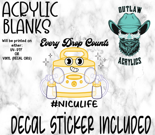 Every Drop Counts Acrylic & Decal Set