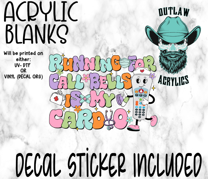 Running For Call Bell Acrylic & Decal Set