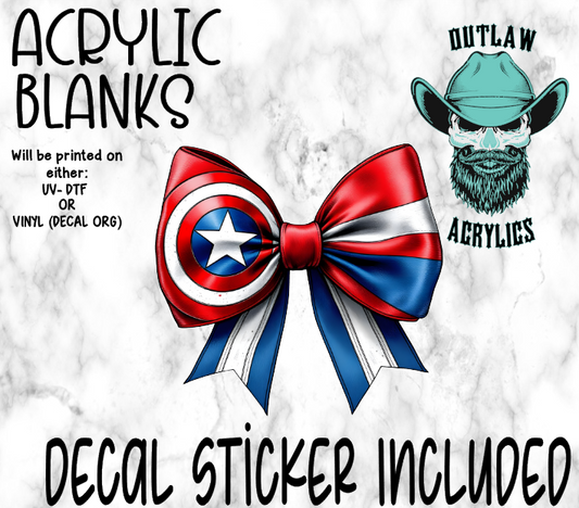 Cap Bow Acrylic & Decal Set