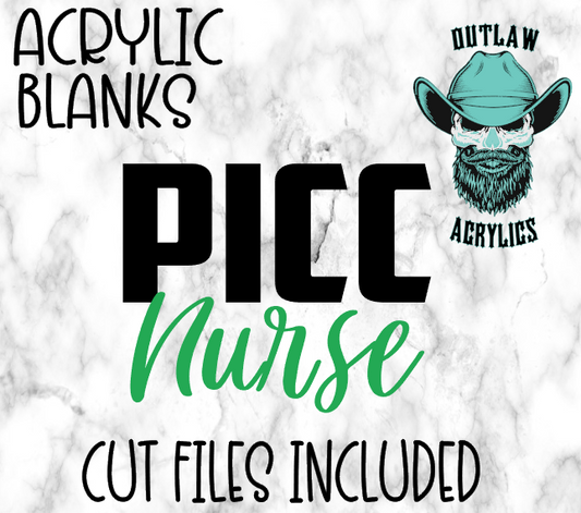 PICC Nurse Badge Reel Acrylic