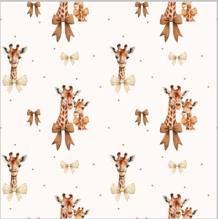 Cute Croquette Giraffe Bow Vinyl
