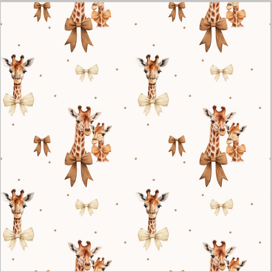 Cute Croquette Giraffe Bow Vinyl