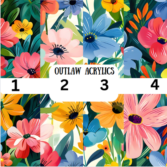 Colorful Spring Flowers Vinyl