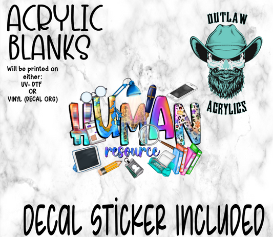 Human Resource Acrylic & Decal Set