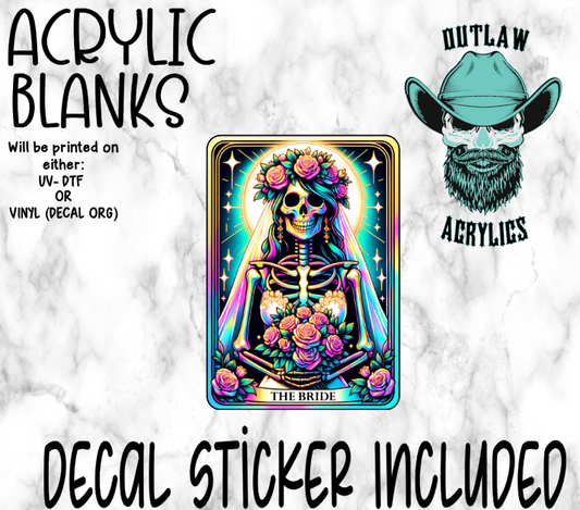 The Bride Tarot Card Acrylic & Decal Set