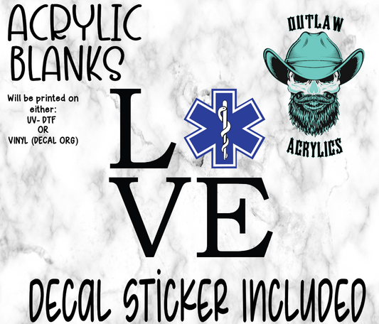 Love Medical Acrylic & Decal Set