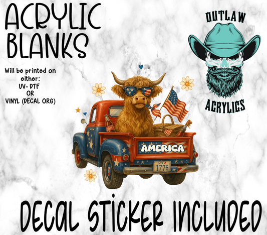 Highland Truck Rear Acrylic & Decal Set