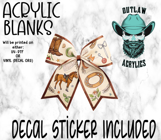 Horseback Bow Acrylic & Decal Set
