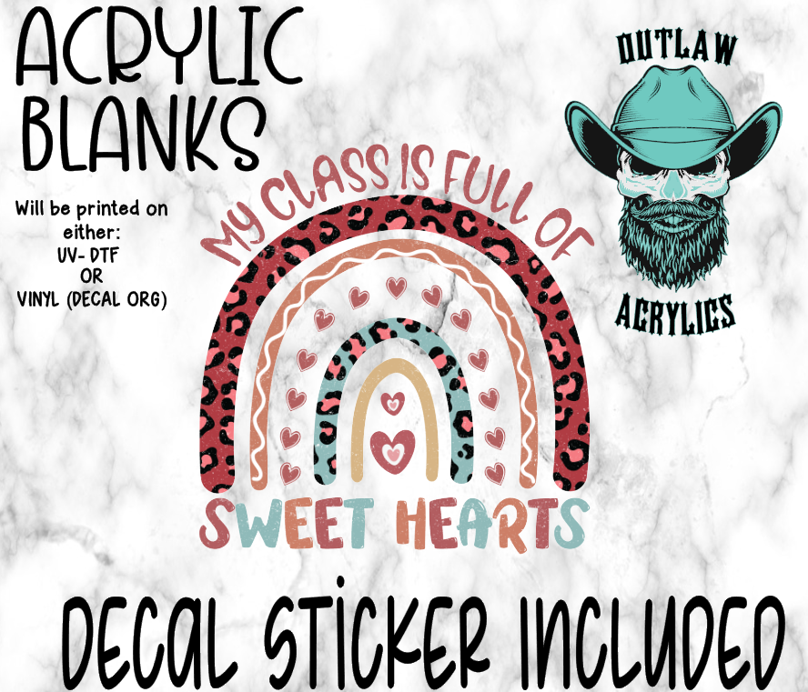 Full Of Sweet Hearts Acrylic & Decal Set