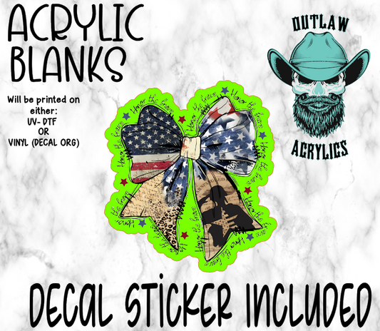 Honor The Brave Acrylic & Decal Set