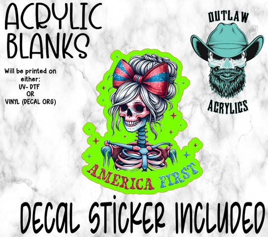 America First Skell Lady Acrylic & Decal Set