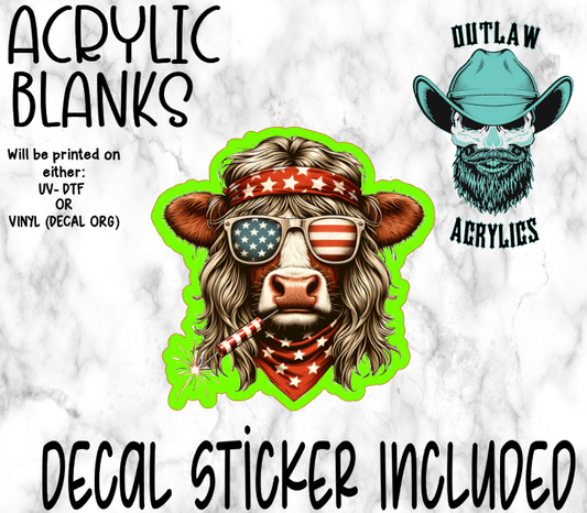 Heifer American Acrylic & Decal Set
