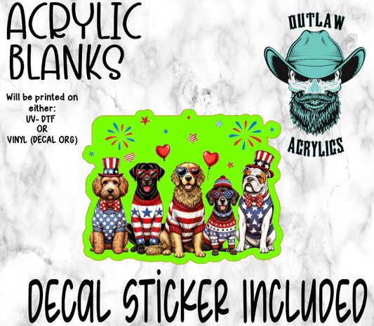 Pawtriotic Acrylic & Decal Set