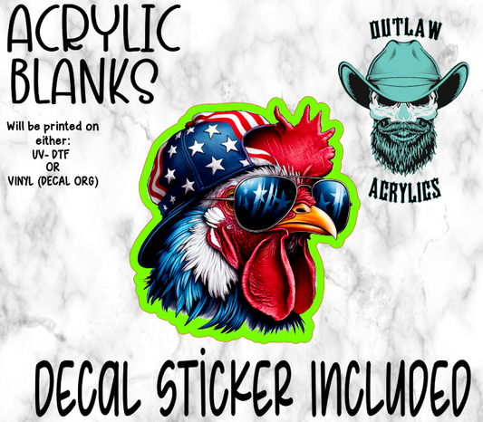 What The Cluck Acrylic & Decal Set