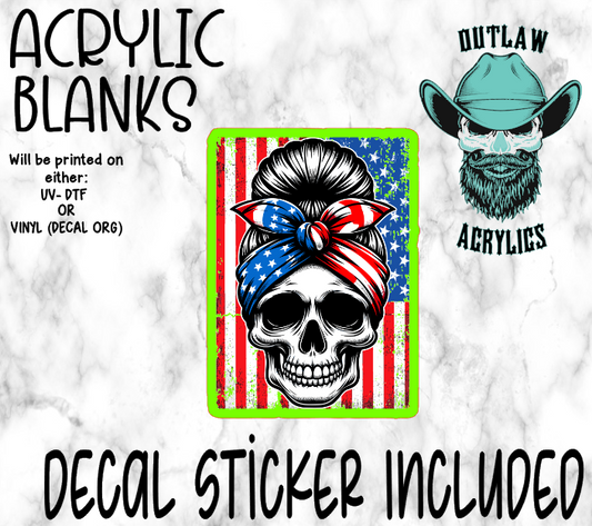 Patriotic Mama Flag Acrylic & Decal Set
