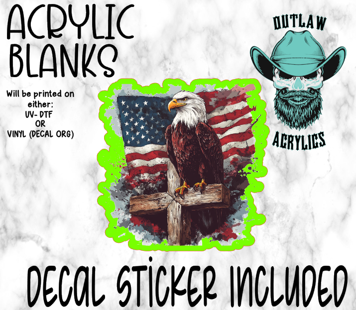 American Eagle Cross Acrylic & Decal Set