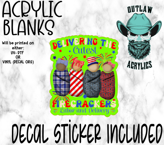 Delivering The Cutest Fire Bundles Acrylic & Decal Set