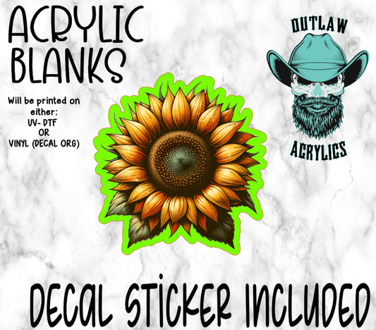 Sunflower Face Acrylic & Decal Set
