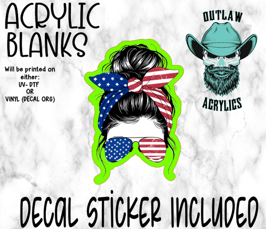 Mama Flag Bun Acrylic & Decal Set