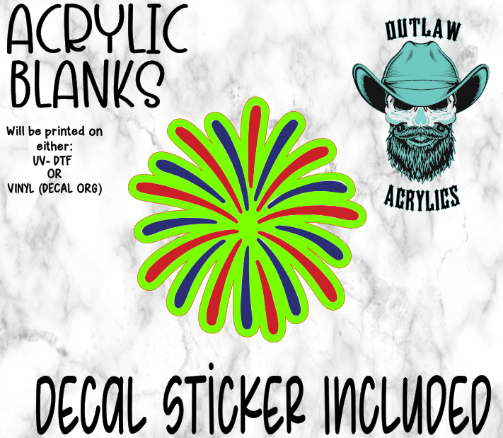 Firework Acrylic & Decal Set - Outlaw Acrylics