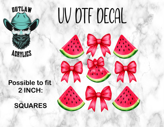 Watermelon Bow Decal/Transfer