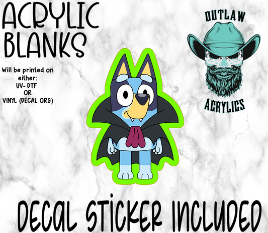 Blue Dracula Acrylic & Decal Set