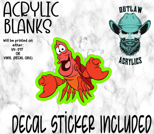 Seb Crab Acrylic & Decal Set